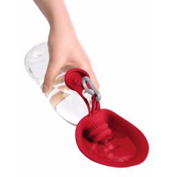 Vattenflaska med Silikonskål LIST Röd 550 ml